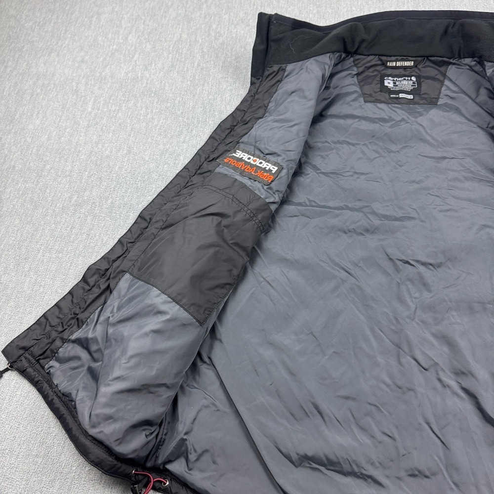 Carhartt Vest Men Medium Black‎ Gilliam Lightweight Water Resistant Relaxed Logo - Picture 6 of 12